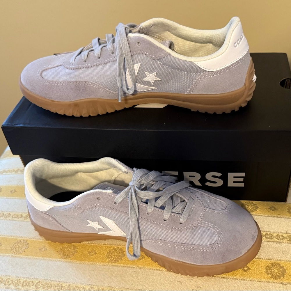 Converse Women's Light Lavender Suede Sneakers with Gum Sole - Picture 5 of 5
